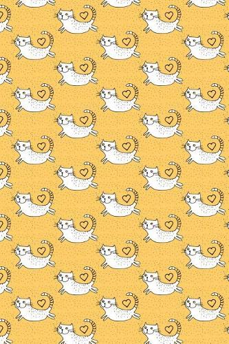 Journal Notebook For Cat Lovers Flying Cats Pattern 5