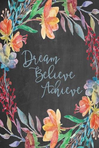Chalkboard Journal - Dream Believe Achieve (Denim)