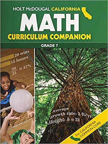 Holt McDougal Middle School Math Common Core California