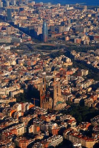 Aerial View of Barcelona Spain Journal