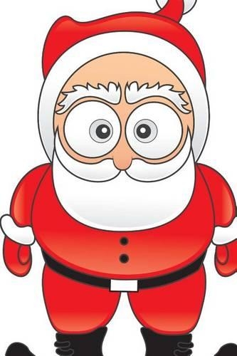 Cartoon Big Eyed Santa Claus, for the Love of Christmas: Blank 150 Page Lined Journal for Your Thoughts, Ideas, and Inspiration(English)
