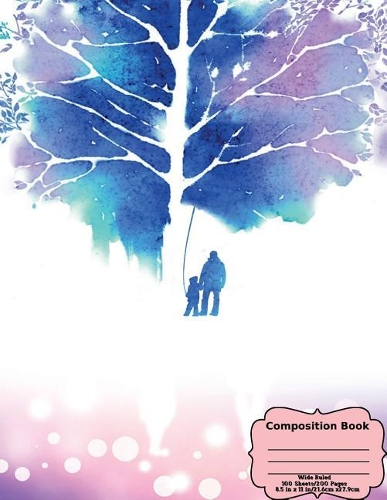 Father And Child Watercolor Composition Book