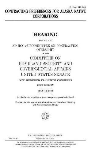 Contracting preferences for Alaska Native corporations