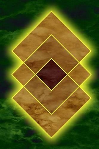 Cool Artistic Three Squares on Green