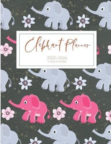 2020-2024 Five Year Planner Monthly Calendar Elephant Goals Agenda Schedule Organizer