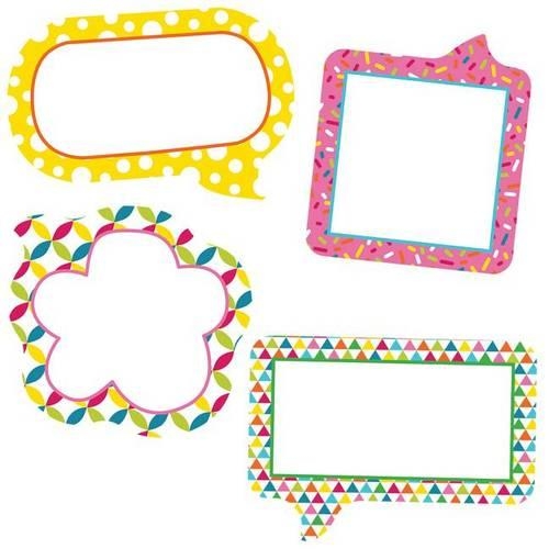 School Pop Small Speech Bubbles Mini Cutouts