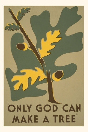 Vintage Journal Only God Can Make a Tree: (Pocket Sized - Found Image Press Journals)