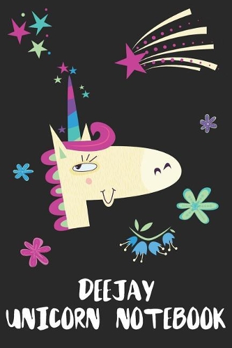 Deejay Unicorn Notebook: Blank Lined Journal Gift Idea