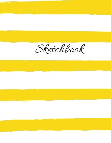 Sketchbook with Yellow Stripes, 120 Pages, (8.5