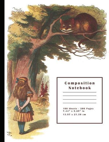 Alice in Wonderland & Cheshire Cat Composition Notebook