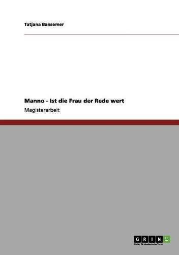 Manno - Ist die Frau der Rede wert: (German)