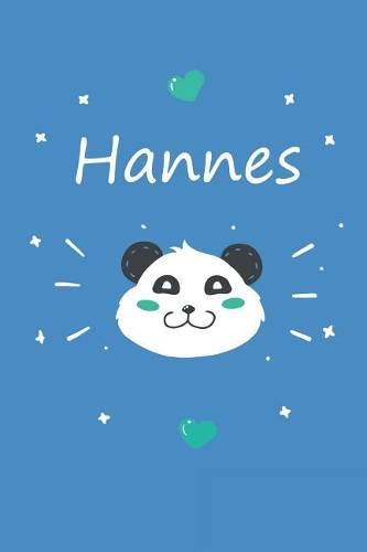 Hannes: Ein Personalisiertes Panda Tage-/Notizbuch Mit Dem Namen Hannes Und Ganzen 100 Linierten Seiten Im Tollen 6x9 Zoll Format (Ca. Din A5). Optimal ALS 