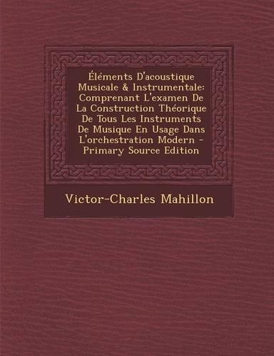 Elements D'Acoustique Musicale & Instrumentale