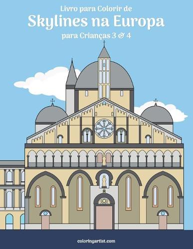 Livro para Colorir de Skylines na Europa para Crianças 3 & 4