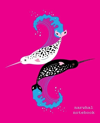 Narwhal Notebook: Cute Narwhals Wide Ruled Composition Hot Pink Note Book for Kids. Lined Paper Journal Diary, Stylish 7.5 X 9.25 Inch Soft Cover, for Home or Element