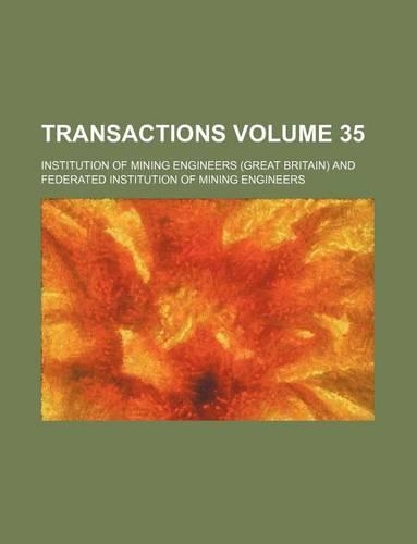 Transactions Volume 35: (English)