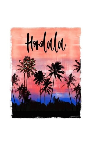 Honolulu: Oahu Hawaiian Christmas Notebook With Lined Wide Ruled Paper For Taking Notes. Stylish Tropical Travel Journal Diary 5 x 8 Inch Soft Cover. For Home