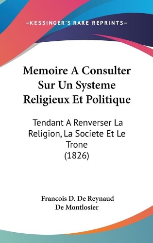 Memoire A Consulter Sur Un Systeme Religieux Et Politique