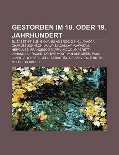 Gestorben Im 18. Oder 19. Jahrhundert