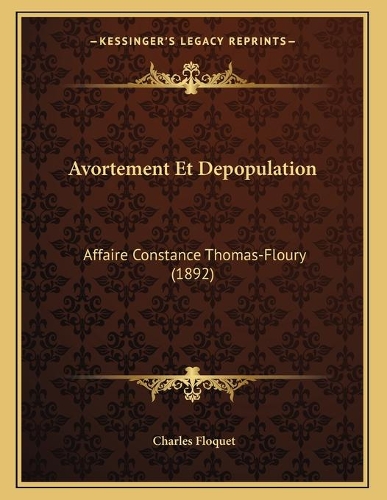 Avortement Et Depopulation