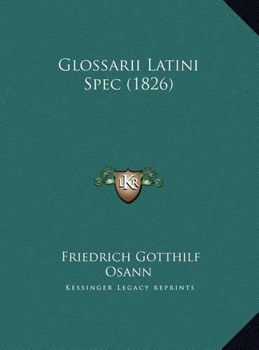 Glossarii Latini Spec (1826)