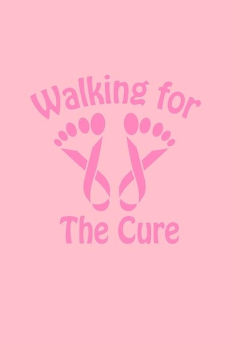 Waking forThe Cure: Dot Grid Journal - Ribbon Footprint Cute Breast Cancer Awareness Gift - Pink Dotted Diary, Planner, Gratitude, Writing, Travel, Goal, Bullet Noteboo