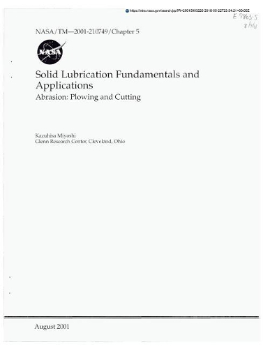 Solid Lubrication Fundamentals and Applications. Chapter 5; Abrasion