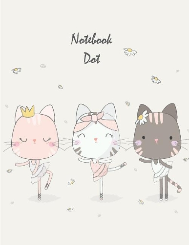 Notebook dot: Cute cat vector: Notebook Journal Diary, 110 pages, 8.5" x 11"