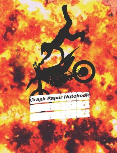 Graph Paper Notebook: Grid Paper for Math and Science Students, 4 Squares Per Inch, Motocross Cover Design (volume 2)
