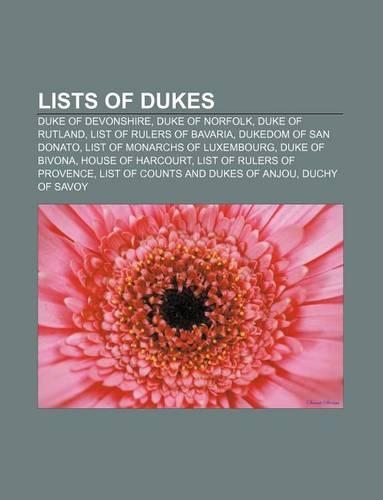 Lists of Dukes
