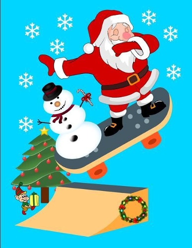 Dabbing Santa Claus Skateboarding Snowman Notebook Journal 150 Page College Ruled Pages 8.5 X 11