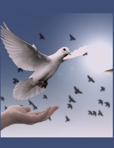 The Dove Christian Inspirational Notebook: 100 Pages 8.5" X 11" Wide Ruled Line Paper