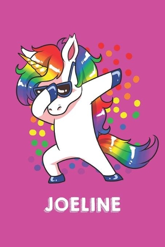 Joeline: Personalisiertes Design Notizbuch Einhorn 120 linierte Seiten - Perfekte Geschenkidee für die Schuhe oder Weihnachten mit Vornamen DIN A5 (pink)