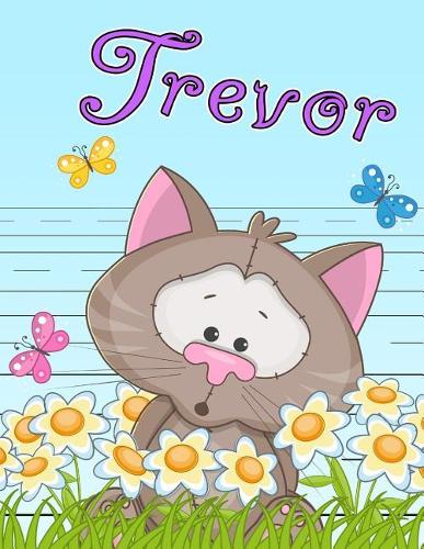 Trevor: Personalized Book with Child's Name, Primary Writing Tablet for Kids, 65 Sheets of Practice Paper, 1" Ruling, Preschool, Kindergarten, 1st Grade, Gi