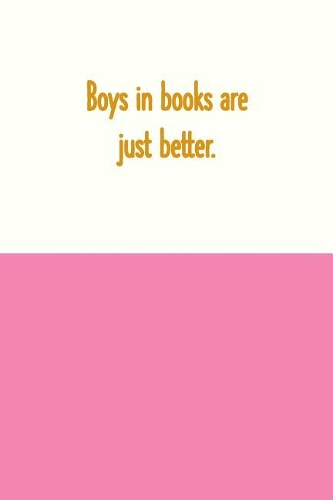 Boys In Books Are Just Better: Cute Personalized Dot Grid Notebook in Pink