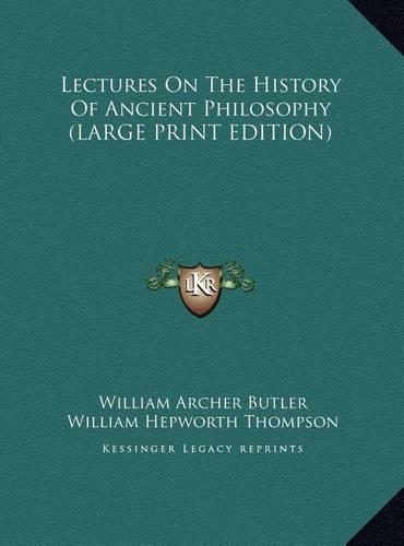 Lectures on the History of Ancient Philosophy
