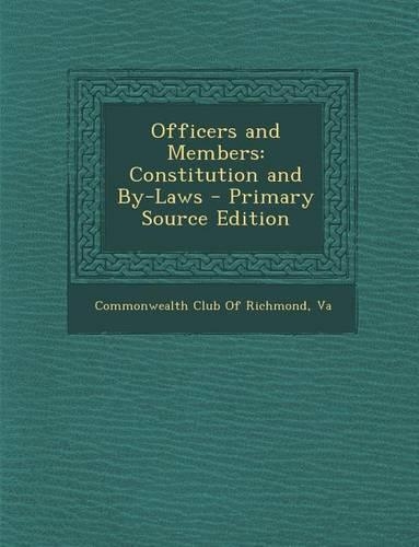 Officers and Members: Constitution and By-Laws(English)