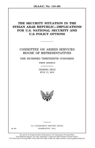 The security situation in the Syrian Arab Republic