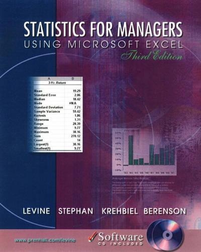 Statistics for Managers Using Microsoft Excel: United States Edition