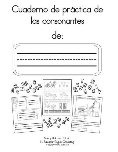Cuaderno de práctica de las consonantes