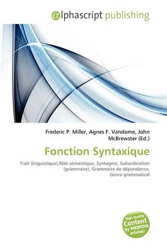 Fonction Syntaxique