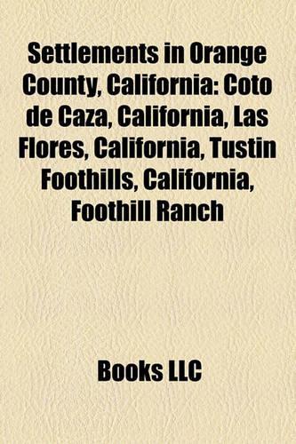 Settlements in Orange County, California