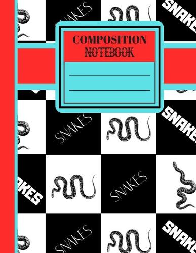 Composition Notebook: Snakes on Chess Board Print - Lined College Ruled Snake Notebook for Boys, Girls and Teens