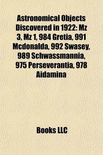 Astronomical Objects Discovered in 1922