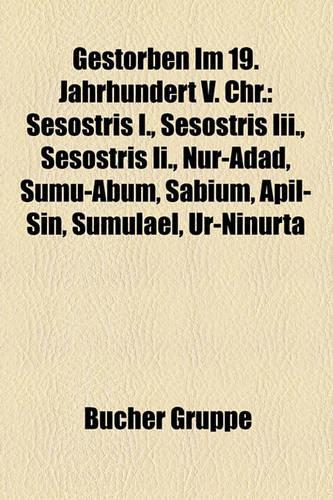 Gestorben Im 19. Jahrhundert V. Chr.