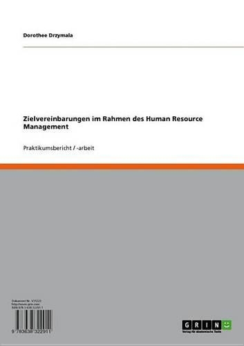Zielvereinbarungen Im Rahmen Des Human Resource Management