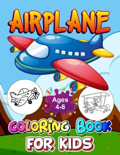 Airplane Coloring Book for Kids Ages 4-8