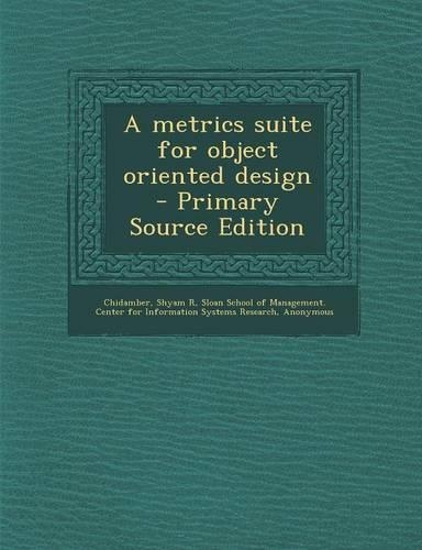 A Metrics Suite for Object Oriented Design: (English)