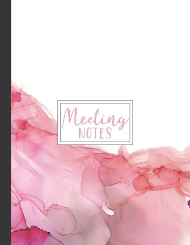 Meeting Notes: Designed For Busy Executive Assistants - Record Keeping Planner - Professional Office and Small Business - Maroon Carnation Abstract Ink Cover