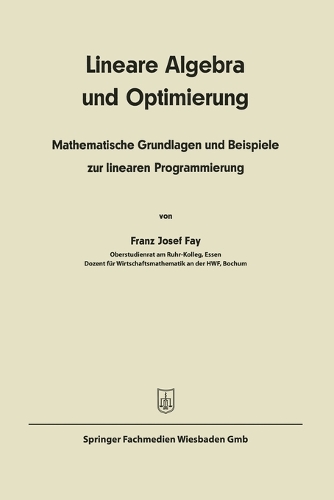 Lineare Algebra und lineare Optimierung